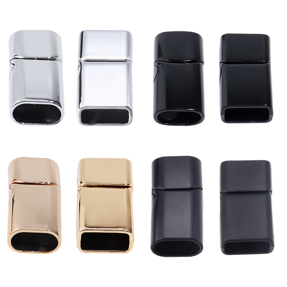 Patent Leather Shine - 5Pcs Alloy Magnetic Clasps Round Square